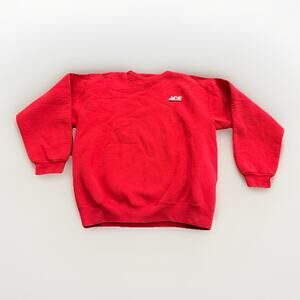 Vintage 90s Santee HVYWT Mens Red ACE Hardware Sweatshirt Size M Made In USA